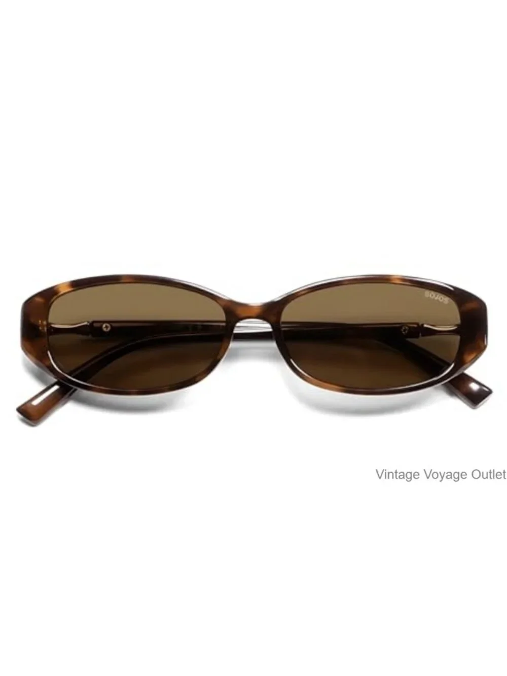 Trendy Retro Oval Sunglasses for Women Lightweight Narrow Shades UV400